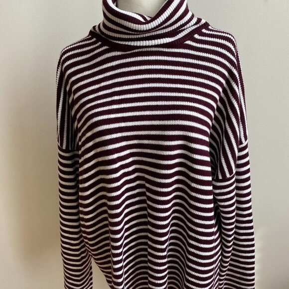 french Connection BNWT Cowl Stripe Ribbed Sweater - Picture 2 of 12